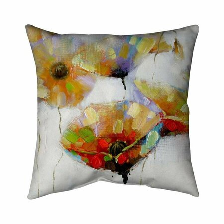 BEGIN HOME DECOR 20 x 20 in. Color Spotted Flowers-Double Sided Print Indoor Pillow 5541-2020-FL49